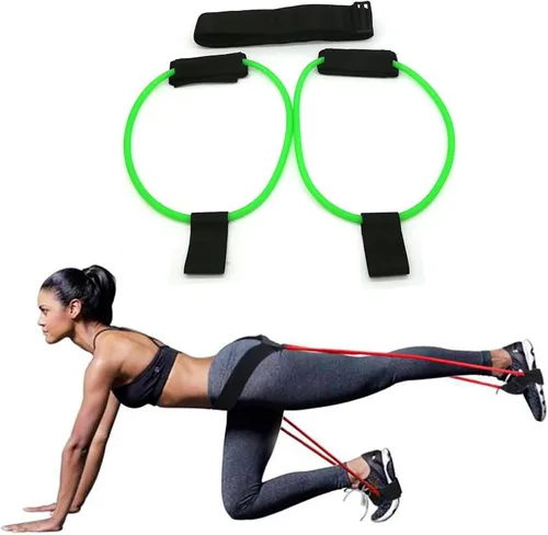 Miniatura 8 de Bandas de resistencia para glúteos con cinturón para entrenar a las mujeres, bandas de ejercicio para esculpir tus glúteos 20 lbs