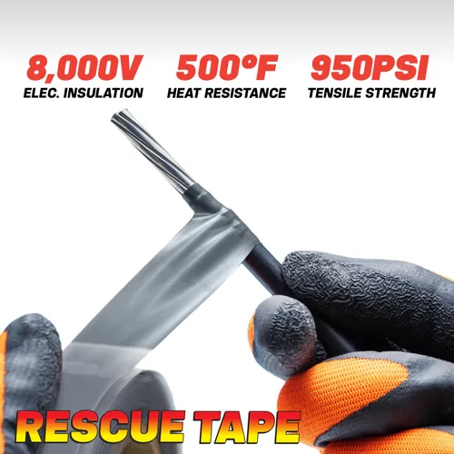Miniatura 4 de Bond It Cinta de rescate, de silicona autofusionable para emergencias de fontanería, reparación de tuberías y mangueras, aislamiento eléctrico