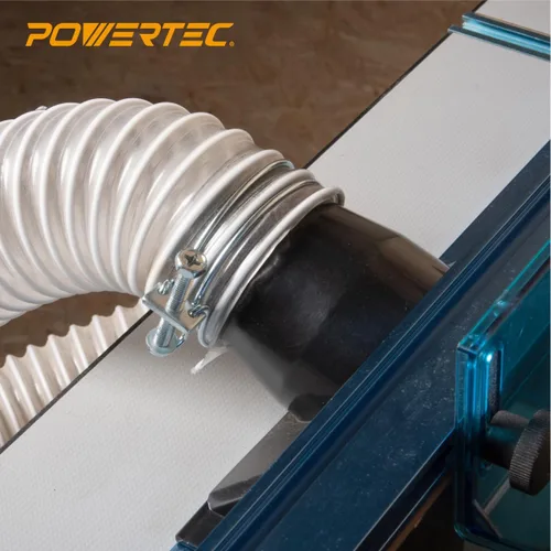 Miniatura 6 de POWERTEC 70197 Abrazadera de manguera de doble alambre de 2-1/2 pulgadas con perno, abrazaderas de manguera ajustables para colector de polvo
