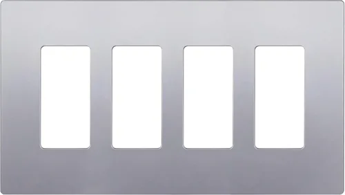 Miniatura 39 de ENERLITES Placas de pared decorativas sin tornillos, cubiertas de tomacorrientes seguras para niños, tamaño de 4 posiciones, 4.68" H x 8.30" L, Negro