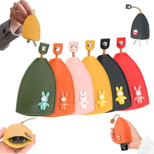 Miniatura 12 de RJDJ Bolso de la llave del cuero de la PU de las frutas lindas, creativo extraíble lindo caso de la llave del coche de la gran capacidad, bolso