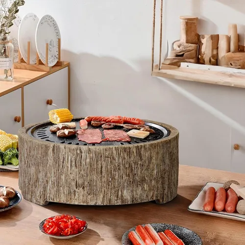 Miniatura 2 de Afterglow Parrilla de carbón de 15 pulgadas, estufa de ahumador, barbacoa de mesa, fiesta al aire libre, para patio, jardín, terraza, campamento