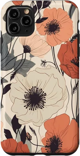 Miniatura 13 de Funda para iPhone 12/12 Pro Minimal Poppy Flower Boho Floral Cute Aesthetic