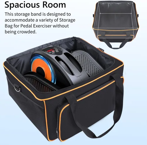 Miniatura 4 de Rsobl Bolsa de almacenamiento compatible con el ejercitador de pedales GUGTTR, máquina elíptica para debajo del escritorio, organizador ajustable