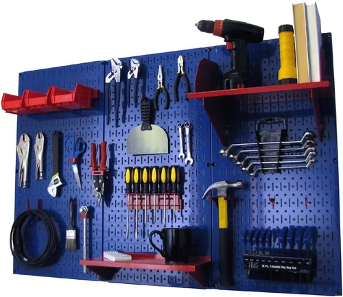 Miniatura 42 de Organizador de herramienta control de pared 30-wrk-400wb estándar panel perforado mesa de trabajo de metal, 30-WRK-400 BB Negro