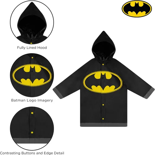 Miniatura 5 de DC Comics Conjunto de paraguas y Slicker, Batman o Superman para niños pequeños, para edades de 2 a 7 años