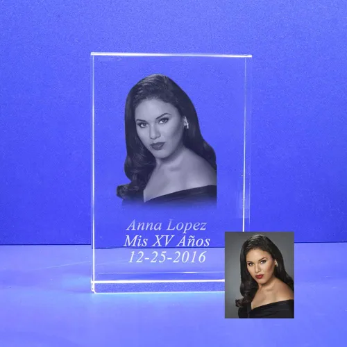 Miniatura 3 de Personalizar foto personalizada grabado láser para bodas, escuela, quinceañera, comunión, mi bautismo, evento de iglesia, foto familiar HL001