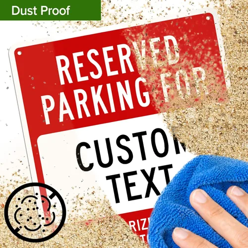Miniatura 8 de Señal personalizada de "No Parking", señales personalizadas de estacionamiento reservado para negocios, 10x14 pulgadas, metal de aluminio