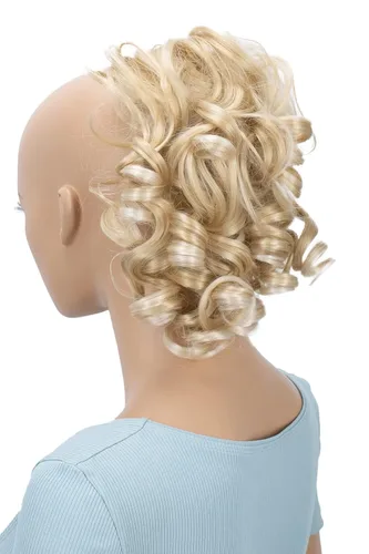 Miniatura 34 de CAISHA - Postizo Jumbo de Cabello Elástico para Recogidos Voluminosos y Rizos Desaliñados, Color Rubio Claro, G5L rubio claro #22T613 G5L