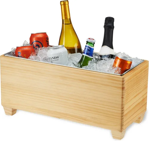 Miniatura 17 de Cubos de Bebida Twine Cheers, Cubos Galvanizados para Entretener, Cubos de Bebidas para Fiestas, Gran Cubo de Hielo y Canasta de Regalo, Cubos