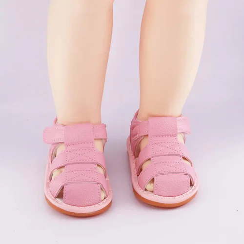 Miniatura 6 de WILLFUN Sandalias chirriantes de verano para bebé, niño, niña, suela de goma de primera calidad, puntera cerrada, antideslizantes, zapatos