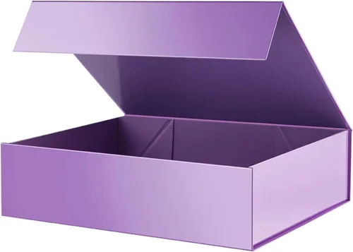 Miniatura 37 de PACKHOME Caja de regalo de 11.5 x 8 x 2.5 pulgadas, caja resistente para camisas con tapa magnética para múltiples ocasiones (negro brillante)