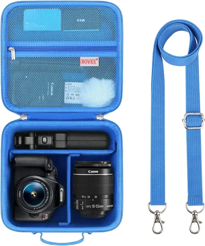 Miniatura 8 de BOVKE Funda para cámara de viaje Canon EOS Rebel T7/R50/R6 Mark II/R100/R50 V/T6/R8/R10/R5 Mark II/RP/R7/R5/T100 y otras cámaras réflex digitales