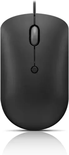 Lenovo Ratón compacto con cable USB-C 400 - Ratón portátil de bolsillo para portátil o monitor de computadora grande, color negro