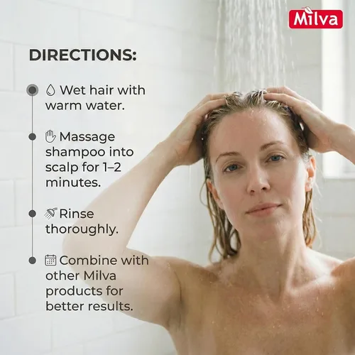 Miniatura 8 de Milva Champú con extracto natural de manzanilla - Da suavidad y brillo al cabello 6.8 fl oz por Milva Paraben-Free Formula, Silicone/Sulfate-Free