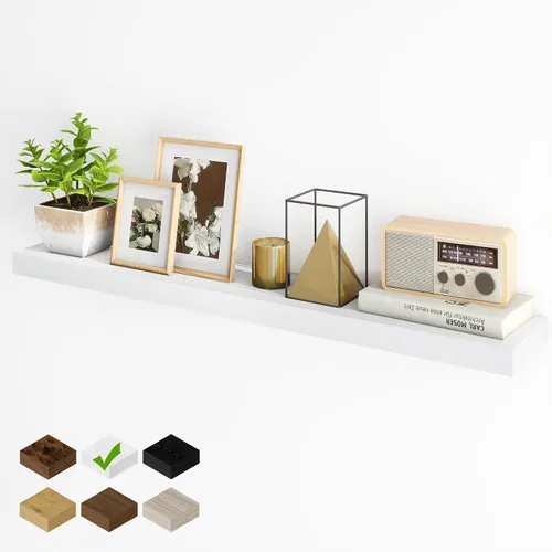 Miniatura 46 de Fun Memories Estantes flotantes para pared, estantes flotantes de 48 pulgadas de largo, juego de 1, estante colgante con soportes invisibles