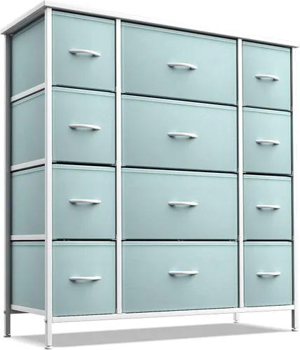 Miniatura 20 de Sorbus - Cómoda para niños con 8 cajones: mueble de almacenamiento en torre para dormitorio, pasillo, armario, organización de oficina, marco