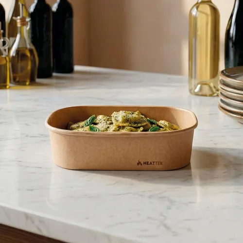 Miniatura 4 de Restaurantware Recipiente para llevar para microondas, 25 unidades, 16.9 onzas, caja de alimentos apta para horno, diseño resistente Kraft