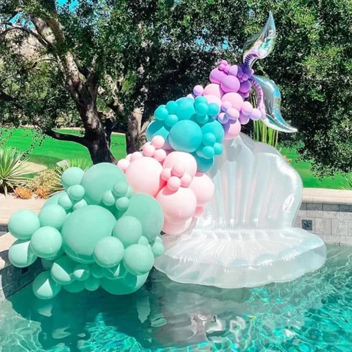 Miniatura 3 de Kit de arco de globos azules y verdes, kit de arco de guirnalda de globos azul marino y verde oscuro con globos de papel de aluminio de estrella 4D