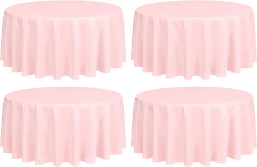 Miniatura 89 de Showgeous Paquete de 4 manteles rectangulares de poliéster de 60 x 102 pulgadas, resistentes a las arrugas, lavables, para bodas, mesas de comedor
