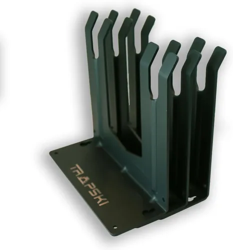 Miniatura 7 de TRAPAWAY - Estante de pared Capacidad para 6 pares de esquís o tablas de snowboard por Bindings Organizador de garaje para herramientas,