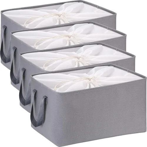 Miniatura 24 de Hinwo 31L Bolsas de almacenamiento grandes, organizadores de armario y almacenamiento, cestas de estante, cestas de almacenamiento plegables