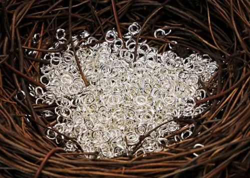 Miniatura 3 de Shapenty 1200 anillos de salto abiertos de hierro chapados en plata, a granel, para manualidades, aretes, collares, pulseras, colgantes