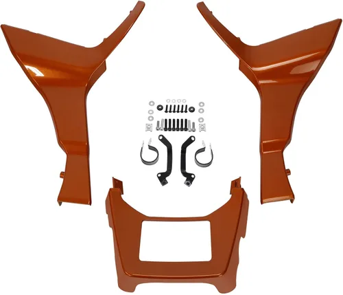 Miniatura 2 de HR3 Cubierta de alerón de carenado de whisky ámbar compatible con modelos Harley Road Glide FLTRX FLTRXS FLTRXST FLTRXSE 2017-2023 Perla de sal