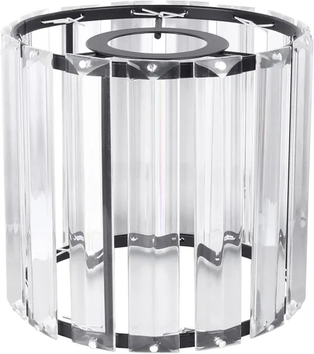 Pantalla de cristal para lámpara de tambor, pantalla de cristal transparente, pantalla de repuesto en forma de cilindro, moderna cubierta de luz de