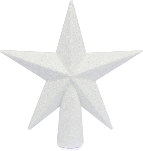 Miniatura 18 de YYCRAFT Adorno de Estrella con Purpurina para la Punta del Árbol Decoración Navideña - 6 Pulgadas, Rojo
