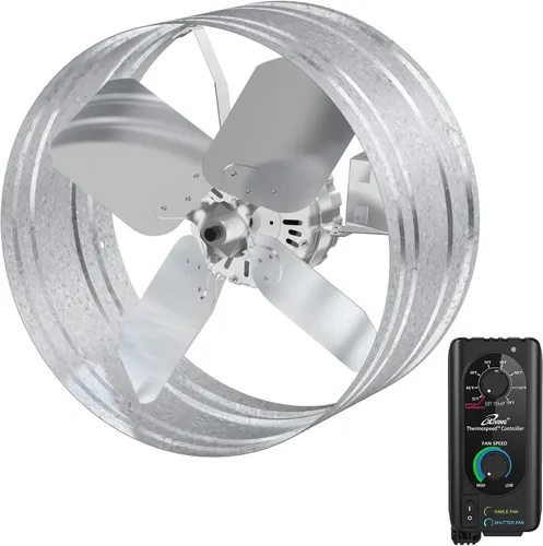 Miniatura 9 de iLIVING Ventilador inteligente con termostato solar y listo para uso híbrido para techo de ático, 14", 40 vatios, 1150 CFM, enfría hasta 2900 pies
