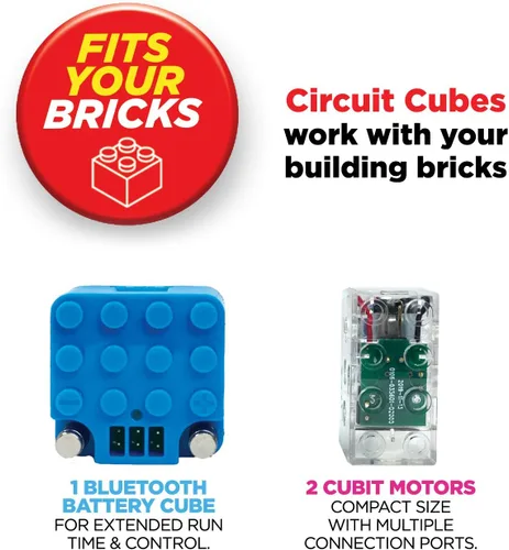 Miniatura 2 de Circuit Cubes Bluetooth Upgrade+ Kit de construcción de juguete electrónico compatible con la mayoría de bloques de construcción STEM Toy Learning