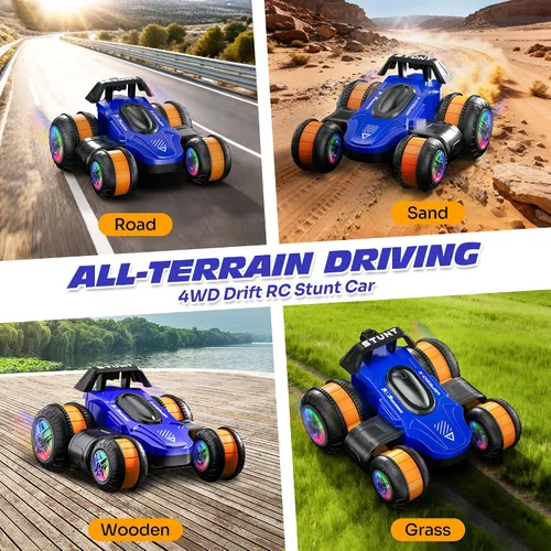 Miniatura 5 de Coche de Derrape de Alta Velocidad con Control Remoto para Niños, Autos RC de Deformación con Rotación de 360 Grados para Niños y Niñas de 3 a 16