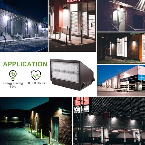 Miniatura 7 de Paquete de pared de corte completo LED de 100 W con fotocélula del atardecer al amanecer, 14000 lm 5000 K – Reemplazar 400 W MH/HPS, luz de pared