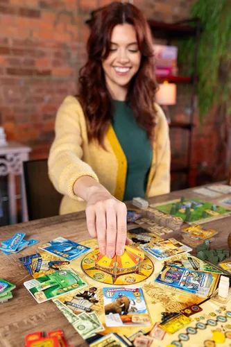 Miniatura 7 de Tenpenny Parks Juego de mesa Construye el mejor parque temático Hermoso parque de atracciones estrategia colocación de trabajadores juego