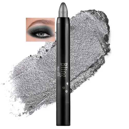 Miniatura 8 de Boobeen Lápiz de sombra de ojos impermeable, lápiz de sombra de ojos en crema brillante para maquillaje de ojos con purpurina, fácil de usar (012#)