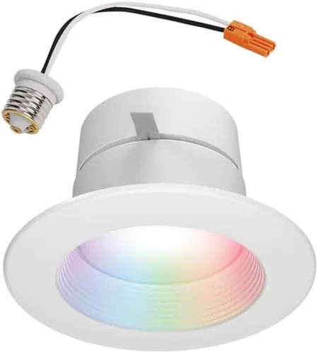 HALO Foco LED empotrable inteligente Wi-Fi de 4 pulgadas conectado por WiZ Pro con detección de movimiento SpaceSense, regulable, cambio a todo