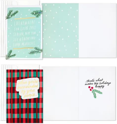 Miniatura 3 de Hallmark Good Mail - Surtido de tarjetas de Navidad, cuadros y pino (5 tarjetas con sobres)