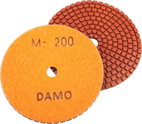 Miniatura 4 de DAMO Almohadilla de pulido de diamante de 4 pulgadas de arena húmeda 100 para granito concreto mármol encimera piso pulido