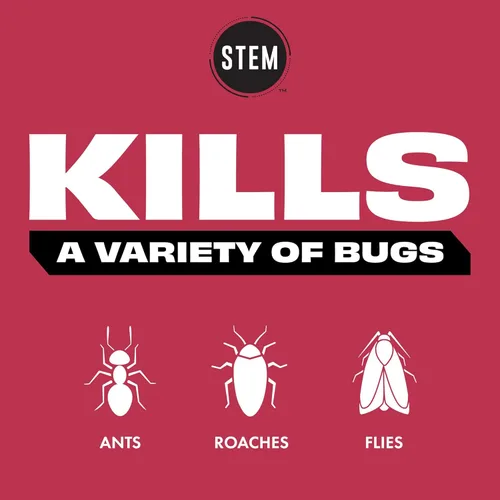 Miniatura 2 de STEM Mata hormigas, cucarachas y moscas: aerosol para insectos de ingredientes activos a base de plantas, insecticida botánico