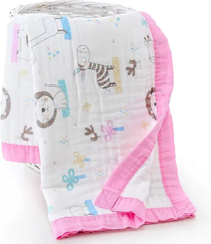 Miniatura 10 de Jay & Ava Mantas de muselina para bebé de 42' x 42', manta de algodón suave para niño pequeño, manta de muselina de 4 capas para cuna, manta de Dino