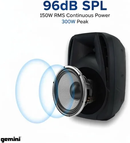 Miniatura 2 de Gemini ES-210MXBLU con bluetooth, sistema PA portable con mezclador de alimentación desmontable.