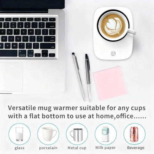Miniatura 3 de Misby Calentador de taza de café, calentador de tazas para uso de escritorio con apagado automático, calentador de café por inducción por gravedad