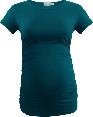 Miniatura 34 de Smallshow - Camiseta de maternidad para mujer, diseño de lados fruncidos, tipo túnica, prendas para el embarazo