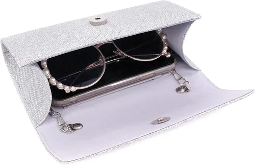 Miniatura 4 de Naimo - Deslumbrante bolsa pequeña de solapa con cadena desmontable para eventos nocturnos
