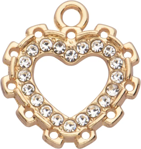 Miniatura 15 de Paquete de 20 dijes de diamantes de imitación chapados en oro, accesorios de cristal para collares, pulseras, joyería, manualidades, bricolaje