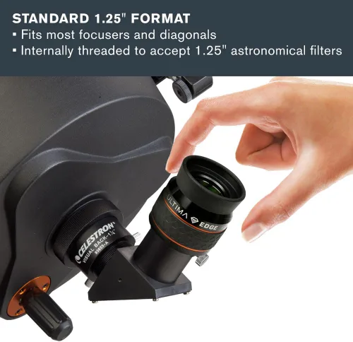 Miniatura 7 de Celestron 93451 Ultima Edge - Ocular de campo ultra plano parfocal de 0.591 in diseñado para enfocadores de 1.25 pulgadas, vistas increíblemente