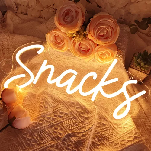 Miniatura 4 de SYLHOME Letrero de Luz LED de Neón para Snacks, Letrero de Café, Pastel, Caramelo, Barra de Tienda, Puesto, Dormitorio, Pared, Decoración, Boda