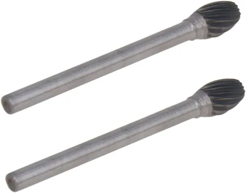 Miniatura 8 de Utoolmart Limas rotativas de carburo de tungsteno de 0.118 in, vástago de 0.118 in, herramienta de rebabas rotativas de forma cilíndrica dentada