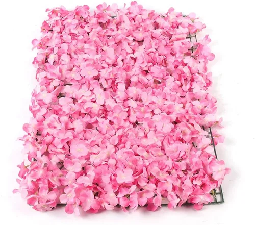 Miniatura 4 de Paneles de pared de flores artificiales, tapete de pared de flores 3D, paneles de flores de seda de 16 x 24 pulgadas, hechos a mano con flores